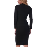 InstantFigure Mock Neck Long Sleeve Short Dress 16920D